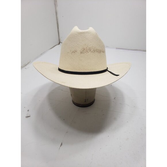 Resistol 4 Star W2667 Cattleman Natural Size 7 5/8 VinylCote Long Oval - Picture 1 of 8